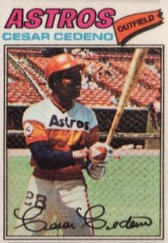 1977 Topps Cloth Stickers #13 Cesar Cedeno Front