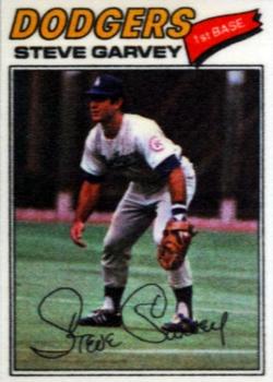 1977 Topps Cloth Stickers #19 Steve Garvey Front