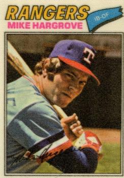 1977 Topps Cloth Stickers #20 Mike Hargrove Front