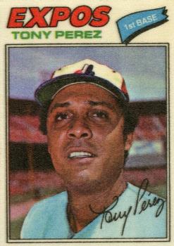 1977 Topps Cloth Stickers #37 Tony Perez Front