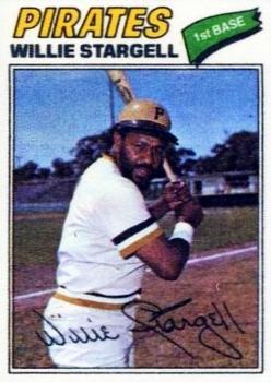 1977 Topps Cloth Stickers #45 Willie Stargell Front