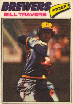 1977 Topps Cloth Stickers #49 Bill Travers Front