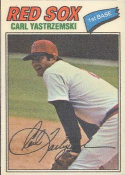 1977 Topps Cloth Stickers #53 Carl Yastrzemski Front