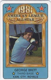1981 Perma-Graphics All-Star Credit Cards #150-ASA8110 George Brett Front