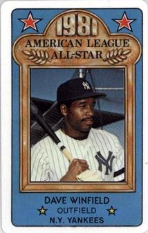 1981 Perma-Graphics All-Star Credit Cards #150-ASA8118 Dave Winfield Front
