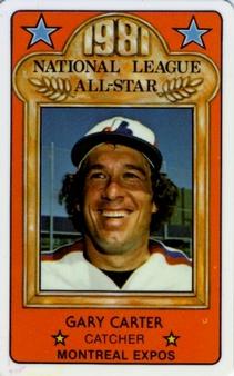 1981 Perma-Graphics All-Star Credit Cards #150-ASN8101 Gary Carter Front