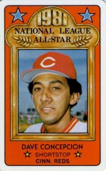 1981 Perma-Graphics All-Star Credit Cards #150-ASN8102 Dave Concepcion Front