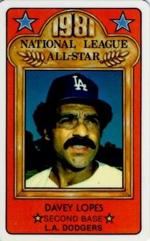 1981 Perma-Graphics All-Star Credit Cards #150-ASN8105 Davey Lopes Front