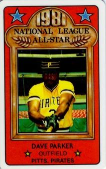 1981 Perma-Graphics All-Star Credit Cards #150-ASN8106 Dave Parker Front