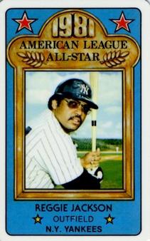 1981 Perma-Graphics All-Star Credit Cards #150-ASA8114 Reggie Jackson Front