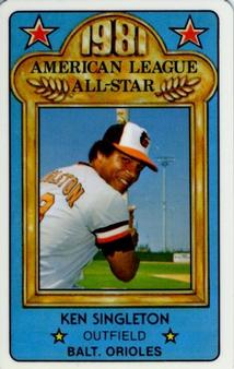 1981 Perma-Graphics All-Star Credit Cards #150-ASA8117 Ken Singleton Front