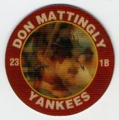 1992 Score 7-Eleven Superstar Action Coins #2 Don Mattingly Front