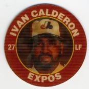 1992 Score 7-Eleven Superstar Action Coins #4 Ivan Calderon Front