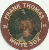 1992 Score 7-Eleven Superstar Action Coins #16 Frank Thomas Front