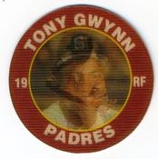 1992 Score 7-Eleven Superstar Action Coins #23 Tony Gwynn Front