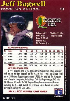 1995 Tombstone Pizza Super-Pro Series #4 Jeff Bagwell Back