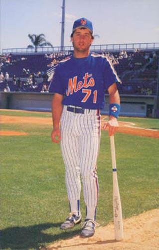 1988 Barry Colla New York Mets Postcards #2088 Ken Dowell Front