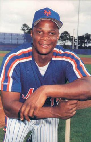 1990 Barry Colla New York Mets Postcards #690 Darryl Strawberry Front