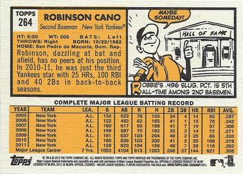 2012 Topps Heritage - Target Red Border #264 Robinson Cano Back