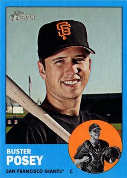 2012 Topps Heritage - Walmart Blue Border #85 Buster Posey Front