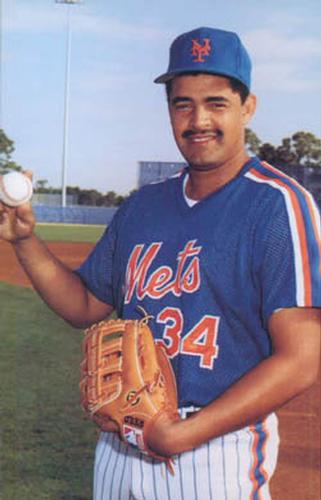 1991 Barry Colla New York Mets Postcards #5091 Julio Valera Front