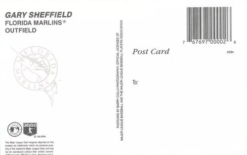 1994 Barry Colla Postcards #4594 Gary Sheffield Back