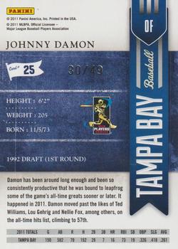 2011 Playoff Contenders - Artist's Proof #25 Johnny Damon Back