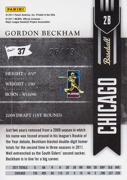 2011 Playoff Contenders - Artist's Proof #37 Gordon Beckham Back