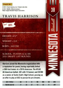 2011 Playoff Contenders - Draft Ticket #DT1 Travis Harrison Back