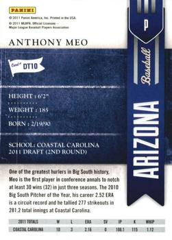 2011 Playoff Contenders - Draft Ticket #DT10 Anthony Meo Back