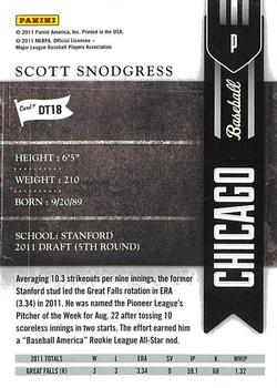 2011 Playoff Contenders - Draft Ticket #DT18 Scott Snodgress Back