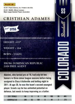 2011 Playoff Contenders - Draft Ticket #DT55 Cristhian Adames Back