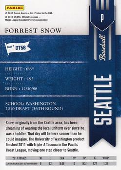 2011 Playoff Contenders - Draft Ticket #DT56 Forrest Snow Back