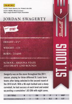 2011 Playoff Contenders - Draft Ticket #DT87 Jordan Swagerty Back
