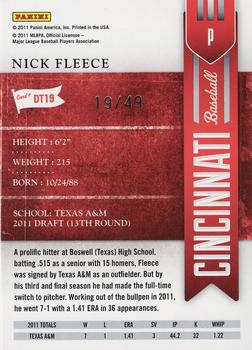 2011 Playoff Contenders - Draft Ticket Artist's Proof #DT19 Nick Fleece Back