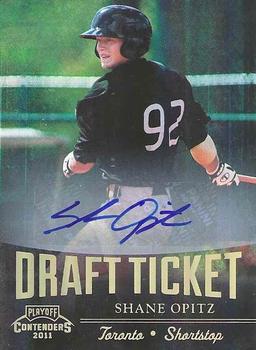 2011 Playoff Contenders - Draft Ticket Autographs #DT7 Shane Opitz Front