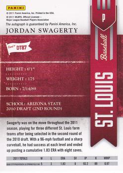 2011 Playoff Contenders - Draft Ticket Autographs #DT87 Jordan Swagerty Back