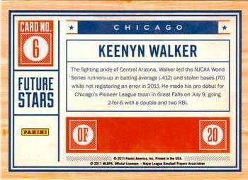 2011 Playoff Contenders - Future Stars #6 Keenyn Walker Back