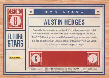 2011 Playoff Contenders - Future Stars #8 Austin Hedges Back