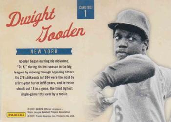 2011 Playoff Contenders - Legendary Debuts #1 Dwight Gooden Back