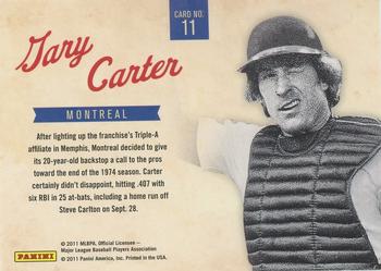 2011 Playoff Contenders - Legendary Debuts #11 Gary Carter Back