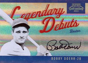 2011 Playoff Contenders - Legendary Debuts Autographs #6 Bobby Doerr Front
