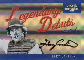 2011 Playoff Contenders - Legendary Debuts Autographs #11 Gary Carter Front