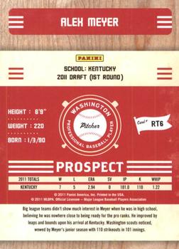 2011 Playoff Contenders - Prospect Ticket #RT6 Alex Meyer Back