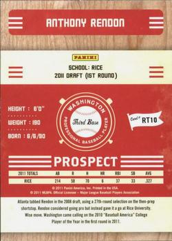 2011 Playoff Contenders - Prospect Ticket #RT10 Anthony Rendon Back