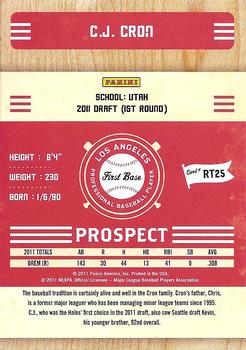 2011 Playoff Contenders - Prospect Ticket #RT25 C.J. Cron Back