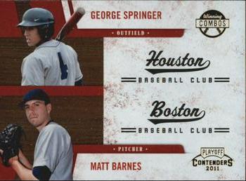 2011 Playoff Contenders - Winning Combos #4 George Springer / Matt Barnes Front