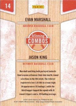 2011 Playoff Contenders - Winning Combos #14 Jason King / Evan Marshall Back