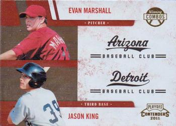 2011 Playoff Contenders - Winning Combos #14 Jason King / Evan Marshall Front