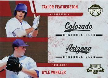 2011 Playoff Contenders - Winning Combos #15 Taylor Featherston / Kyle Winkler Front